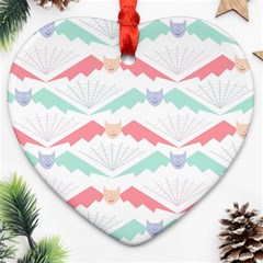 Halloween Pattern Ornament (heart) by Ndabl3x