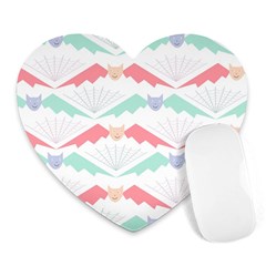 Halloween Pattern Heart Mousepad by Ndabl3x