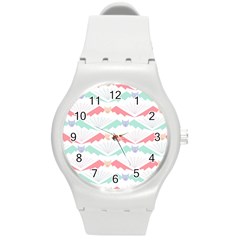 Halloween Pattern Round Plastic Sport Watch (m) by Ndabl3x