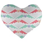 Halloween Pattern Large 19  Premium Heart Shape Cushions Front