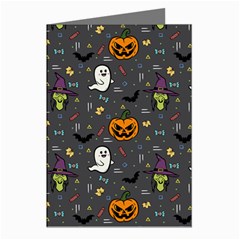 Halloween Bat Pattern Greeting Cards (pkg Of 8) by Ndabl3x