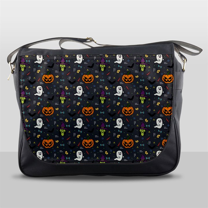 Halloween Bat Pattern Messenger Bag