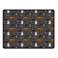 Halloween Bat Pattern Two Sides Fleece Blanket (small) by Ndabl3x