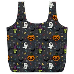 Halloween Bat Pattern Full Print Recycle Bag (xl) by Ndabl3x