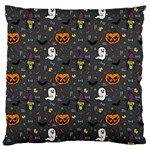 Halloween Bat Pattern Standard Premium Plush Fleece Cushion Case (Two Sides) Front