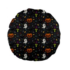 Halloween Bat Pattern Standard 15  Premium Flano Round Cushions by Ndabl3x