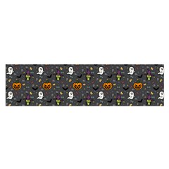 Halloween Bat Pattern Oblong Satin Scarf (16  X 60 ) by Ndabl3x