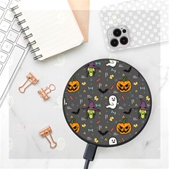 Halloween Bat Pattern Wireless Fast Charger(black) by Ndabl3x