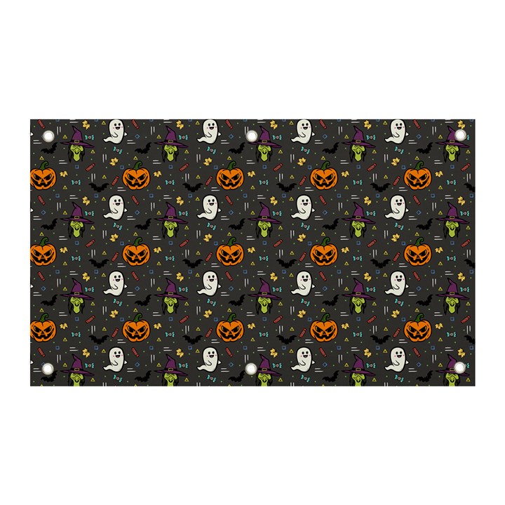 Halloween Bat Pattern Banner and Sign 5  x 3 