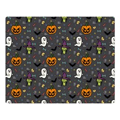 Halloween Bat Pattern Premium Plush Fleece Blanket (large) by Ndabl3x