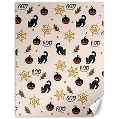 Cat Halloween Pattern Canvas 12  X 16  by Ndabl3x