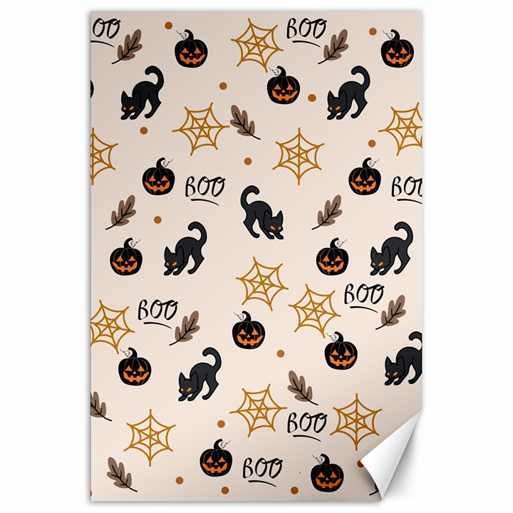 Cat Halloween Pattern Canvas 20  x 30 