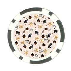 Cat Halloween Pattern Poker Chip Card Guard by Ndabl3x