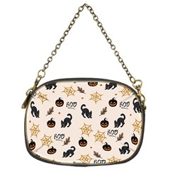 Cat Halloween Pattern Chain Purse (one Side) by Ndabl3x