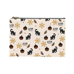 Cat Halloween Pattern Cosmetic Bag (large)