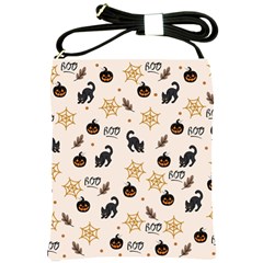 Cat Halloween Pattern Shoulder Sling Bag by Ndabl3x