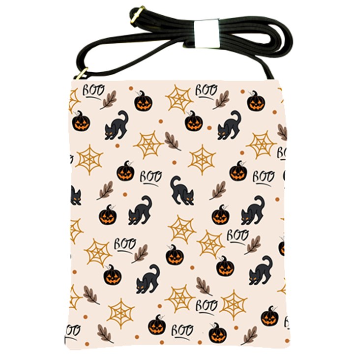 Cat Halloween Pattern Shoulder Sling Bag