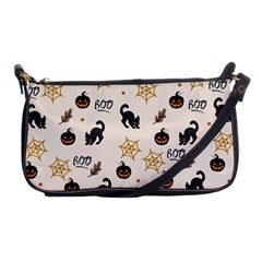 Cat Halloween Pattern Shoulder Clutch Bag by Ndabl3x