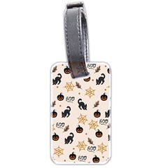 Cat Halloween Pattern Luggage Tag (two Sides) by Ndabl3x