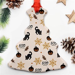 Cat Halloween Pattern Ornament (christmas Tree)  by Ndabl3x