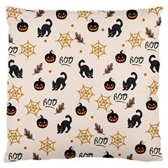 Cat Halloween Pattern Large Cushion Case (one Side) by Ndabl3x