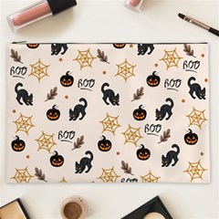 Cat Halloween Pattern Cosmetic Bag (xxl) by Ndabl3x