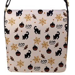 Cat Halloween Pattern Flap Closure Messenger Bag (s) by Ndabl3x