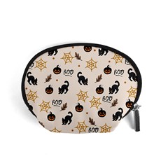 Cat Halloween Pattern Accessory Pouch (small) by Ndabl3x