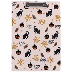 Cat Halloween Pattern A4 Acrylic Clipboard by Ndabl3x