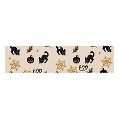 Cat Halloween Pattern Banner And Sign 4  X 1  by Ndabl3x