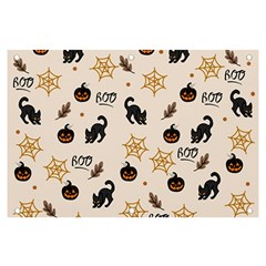 Cat Halloween Pattern Banner And Sign 6  X 4  by Ndabl3x