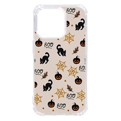 Cat Halloween Pattern Iphone 14 Pro Tpu Uv Print Case by Ndabl3x