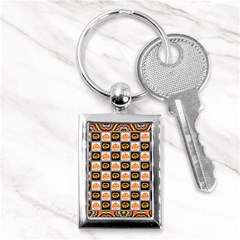 Chess Halloween Pattern Key Chain (rectangle) by Ndabl3x