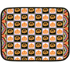 Chess Halloween Pattern Fleece Blanket (mini) by Ndabl3x