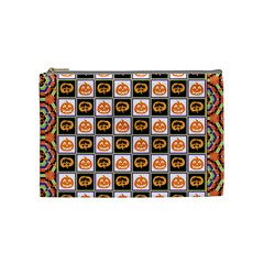 Chess Halloween Pattern Cosmetic Bag (medium)