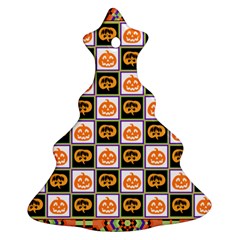 Chess Halloween Pattern Ornament (christmas Tree)  by Ndabl3x