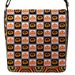 Chess Halloween Pattern Flap Closure Messenger Bag (s) by Ndabl3x