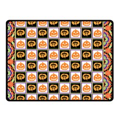 Chess Halloween Pattern Two Sides Fleece Blanket (small) by Ndabl3x