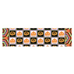 Chess Halloween Pattern Oblong Satin Scarf (16  X 60 ) by Ndabl3x