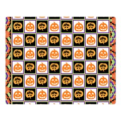 Chess Halloween Pattern Premium Plush Fleece Blanket (large) by Ndabl3x