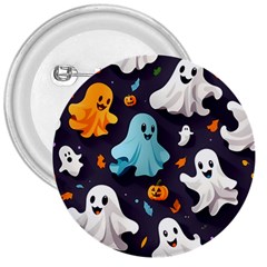 Ghost Pumpkin Scary 3  Buttons by Ndabl3x