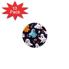 Ghost Pumpkin Scary 1  Mini Magnet (10 Pack)  by Ndabl3x