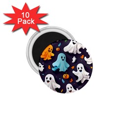 Ghost Pumpkin Scary 1 75  Magnets (10 Pack)  by Ndabl3x