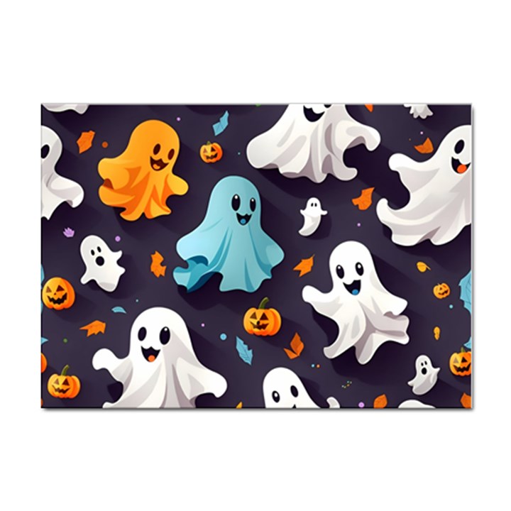 Ghost Pumpkin Scary Sticker A4 (10 pack)