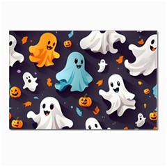 Ghost Pumpkin Scary Postcard 4 x 6  (pkg Of 10) by Ndabl3x