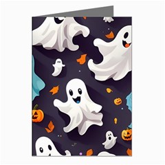 Ghost Pumpkin Scary Greeting Cards (pkg Of 8) by Ndabl3x