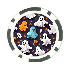 Ghost Pumpkin Scary Poker Chip Card Guard by Ndabl3x