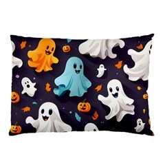 Ghost Pumpkin Scary Pillow Case by Ndabl3x