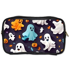 Ghost Pumpkin Scary Toiletries Bag (one Side) by Ndabl3x