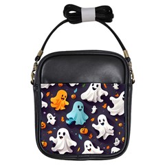 Ghost Pumpkin Scary Girls Sling Bag by Ndabl3x